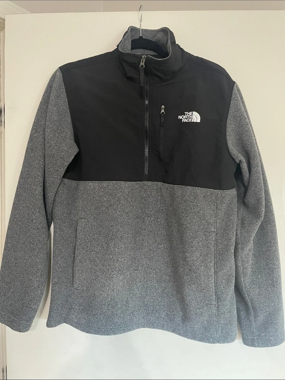 The North Face Black and Gray Fleece Pullover Jacket